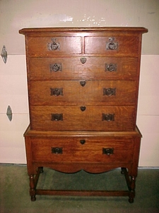 Heal & Sons Oak Highboy Dresser